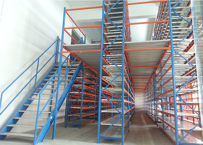 China Multi Layer Mezzanine Racking System Heavy Duty , Warehouse Shelving System wholesale