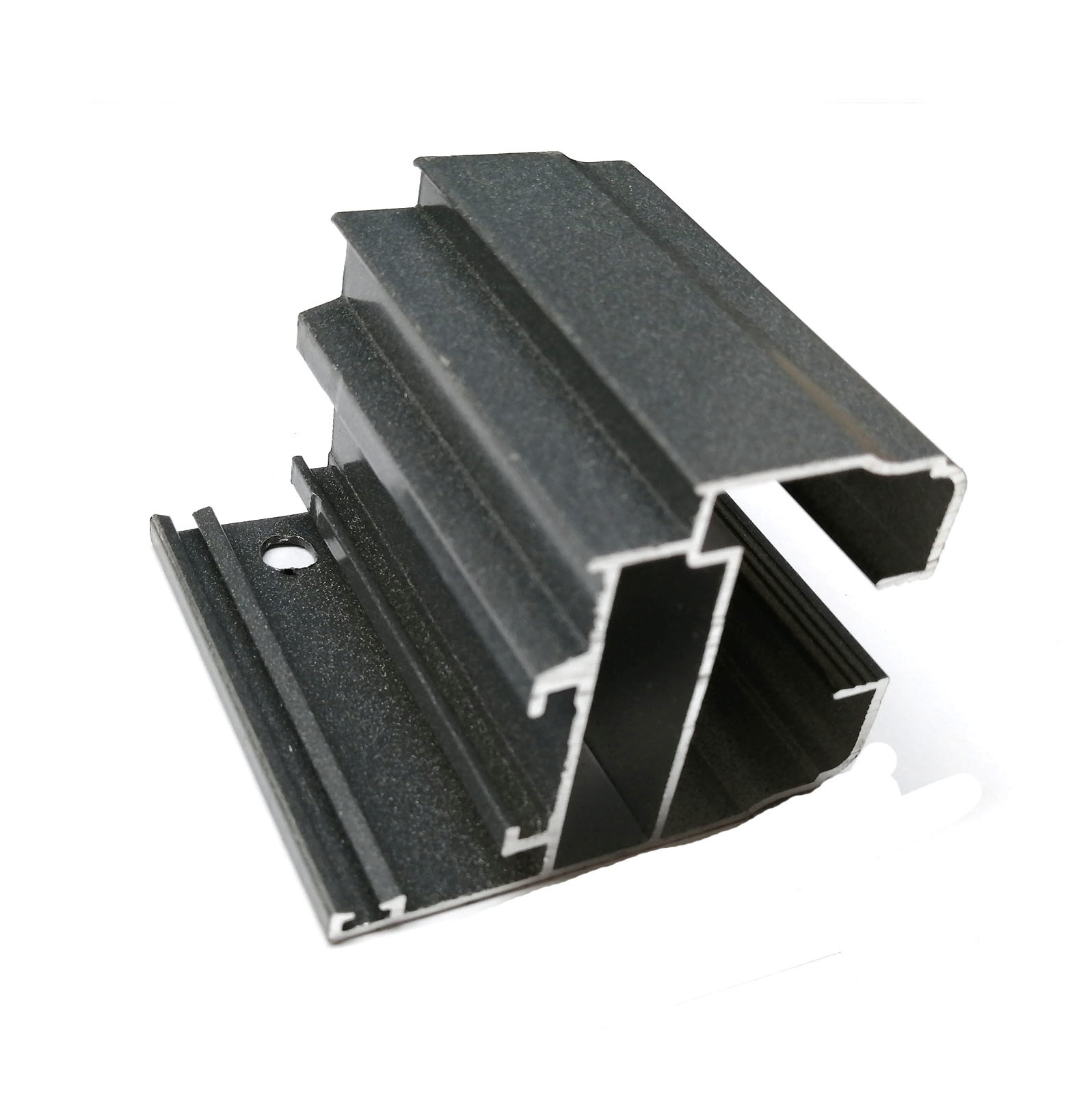 China 6063 Grey Powder Coated Aluminium Door Profiles Structure Extrusion Frame wholesale