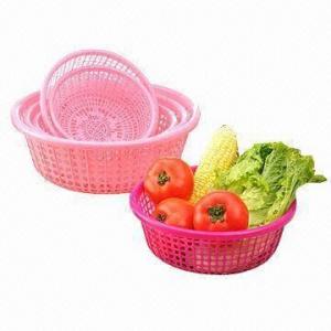 China Plastic Fruit Baskets, Made of PP, FDA Certified, Customized Designs and Colors are Accepted wholesale