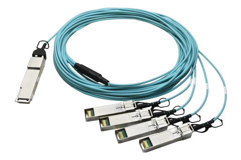China 40G QSFP+ to 4 x 10G SFP+ AOC Breakout Active Optical Cables 3m 7m, 10m wholesale