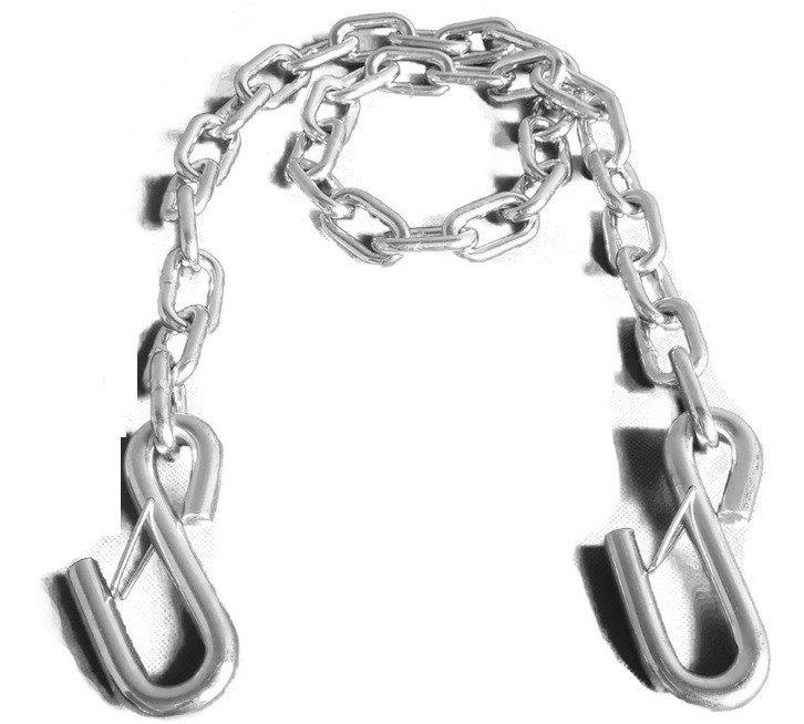 China 3500lbs Iron Safety Trailer Chain,Transport Chain with  S-hooks with latch wholesale