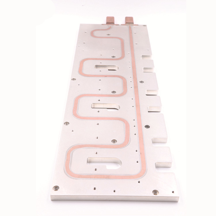 China Flat Copper Pipe Heat Sink Water Cooling Plate For Electrical Devices wholesale