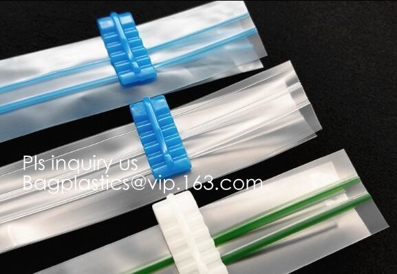 China pe vacuum plastic cheap double color flange zipper, PP flange zipper, double color flange zipper for flexible packages wholesale