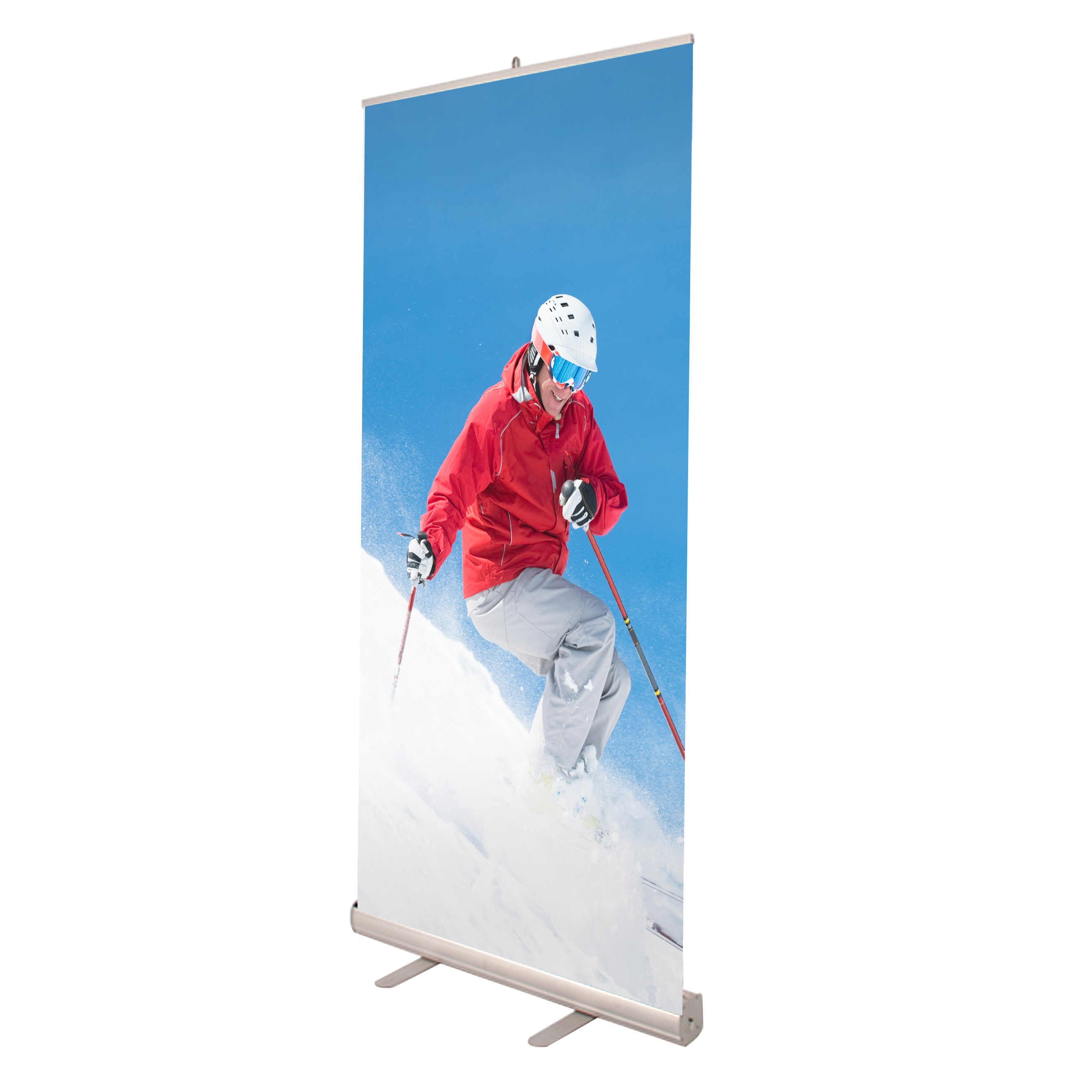 China Preformed Retractable Banner Stands W 61 * H 160 Cm Size Alloy Material wholesale