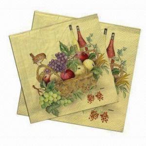 China Cocktail Napkins, Made of 100% Virgin Wood Pulp, Used for Food Safe Oil wholesale