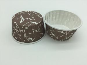 China Chocolate PET Coated Muffin Baking Cups High Temperature Food Grade Paper wholesale