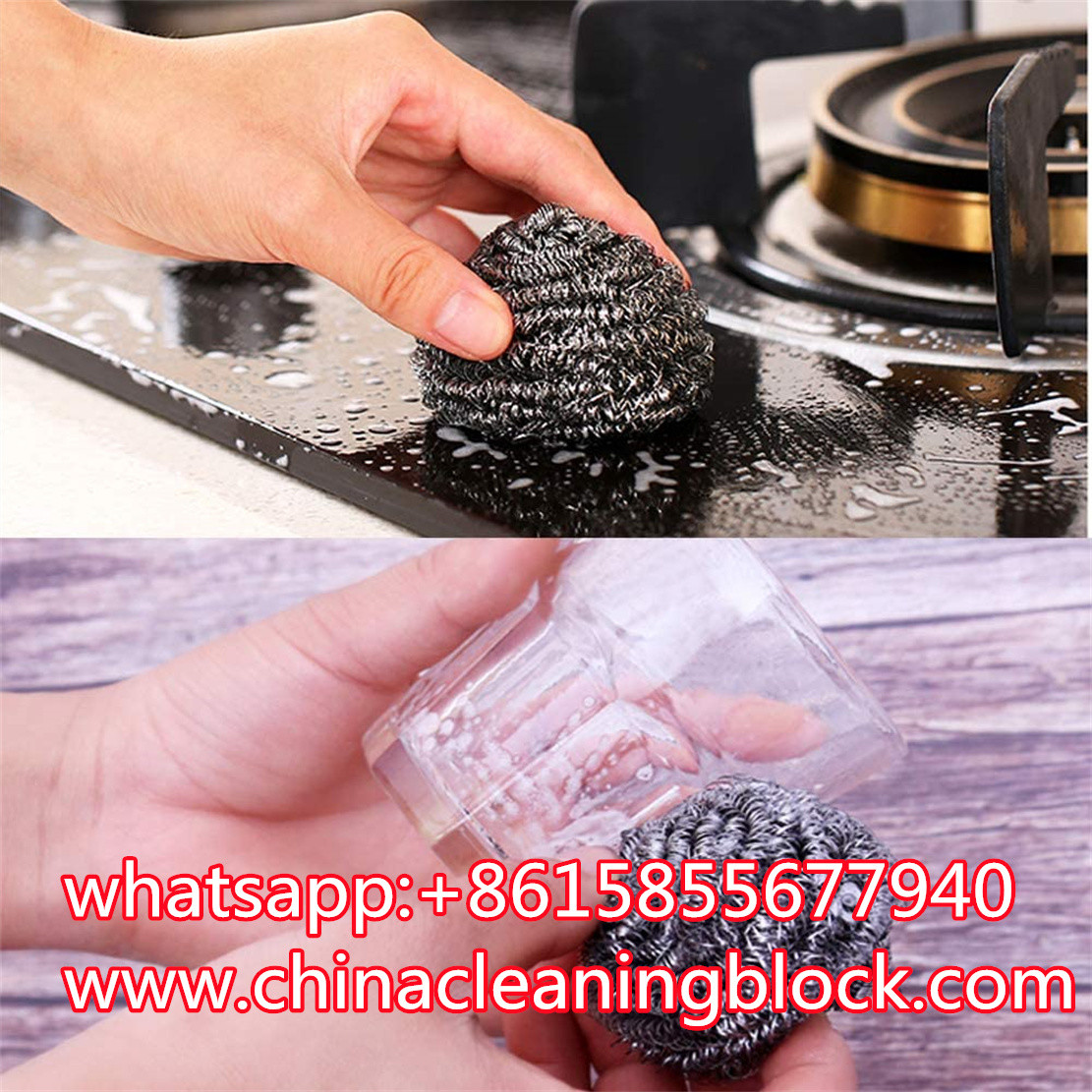 China 6 Pack Stainless Steel Sponges, Scrubbing Scouring Pad, Steel Wool Scrubber for Kitchens, Bathroom and More wholesale