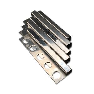 China Tile Transition Strip Square Shape Brushed Stainless Steel Tile Trim 10mm wholesale