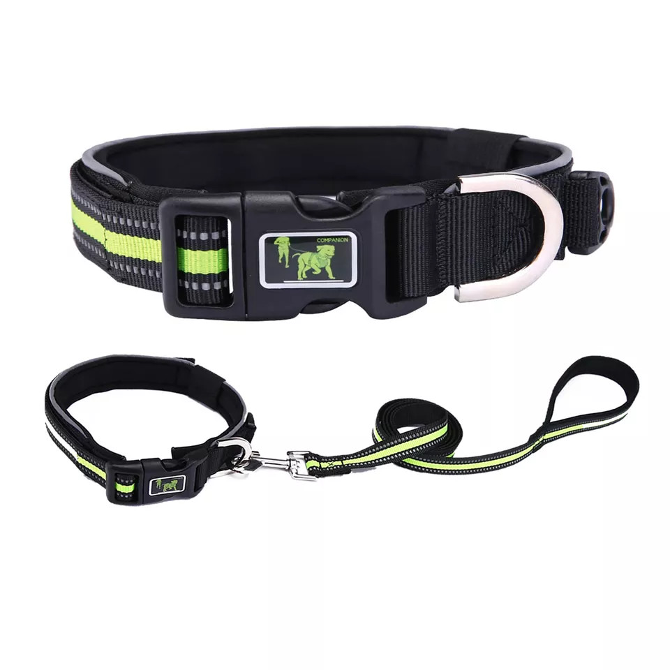 China Personalized Large Dog Collars Leashes Strong Wear Resistant wholesale