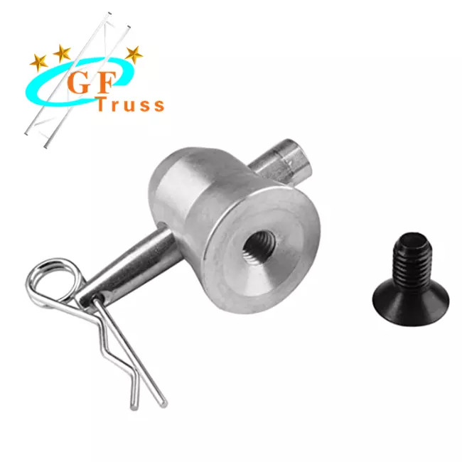 China Aluminum Half Conical Coupler with Clips Pins for Trusses Bed Plate Fit F34 wholesale