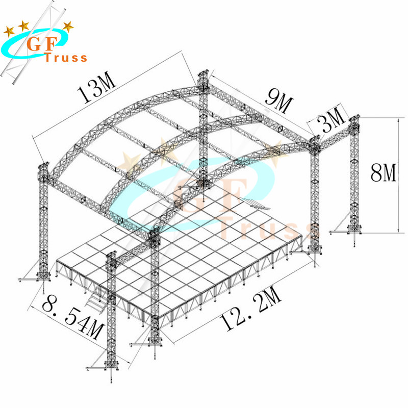 China 520*760mm Aluminum Arch Truss For Concerts Events wholesale