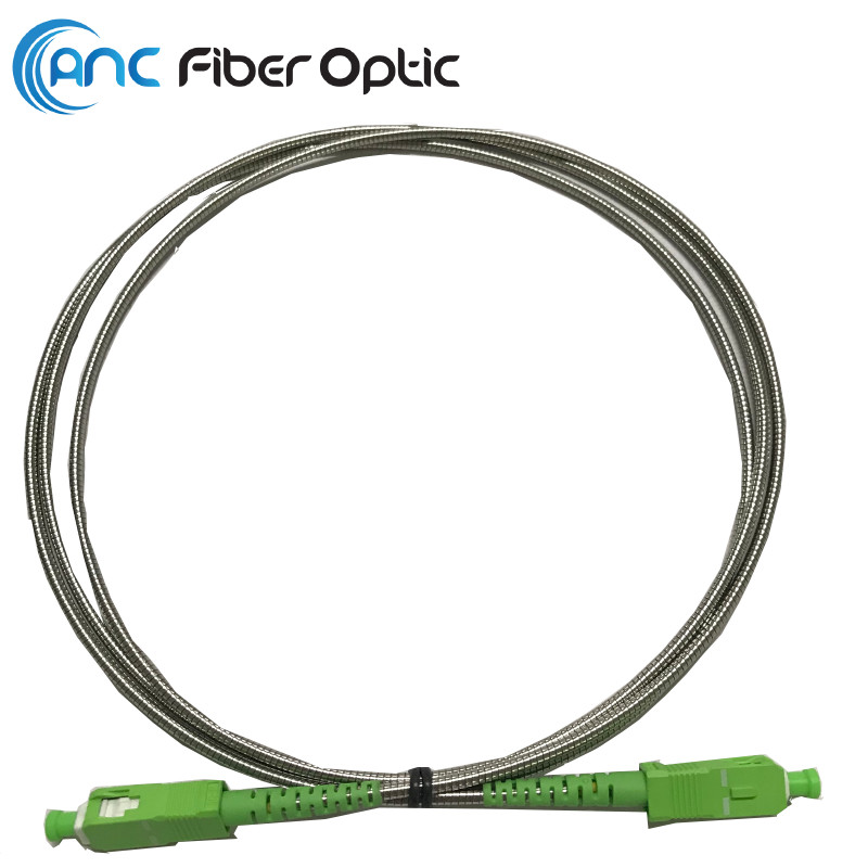 China APC Simplex G657A1 Fiber Optic Patch Cable 3.0mm Armored Tube wholesale