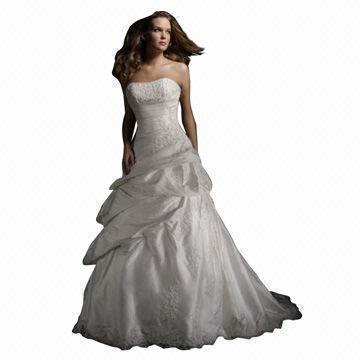 Buy cheap Low-back bridal gown/classic wedding dress, decorated w/ swarovski crystals, from wholesalers