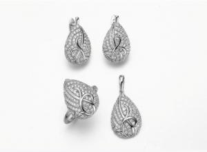 China Letters Carved Silver 925 Jewelry Set Ladies Sterling Silver Conch Earrings wholesale