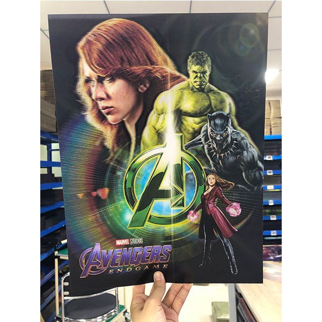 China 0.6mm PET 3D Lenticular Poster Marvel Avengers Flip Moving Pictures For Home Decoration wholesale