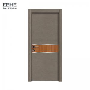 China Hand Made Interior Flush Wood Doors / Gray PVC Wood Effect Front Doors wholesale
