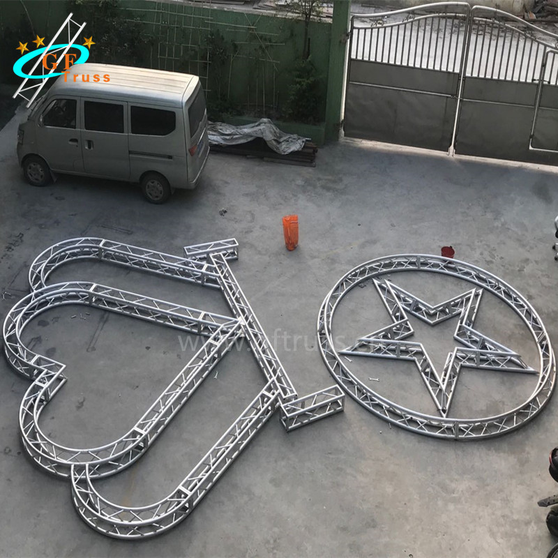 China 4M Length Aluminium Arch Truss Heart Five Pointed Star Shape wholesale