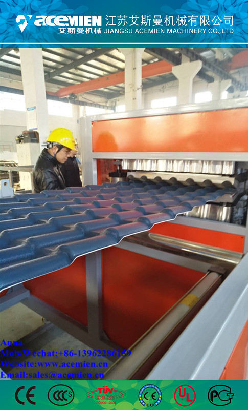 China ASA PVC Corrosion prevention trapezoidal tile roof tile making machine/pvc glazed tile extrusion equipment wholesale