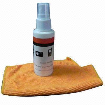 China Computer Cleaning Supplies with 60mL Clean Liquid, 18 x 16cm Superfine Fiber Cleaning Cloth wholesale