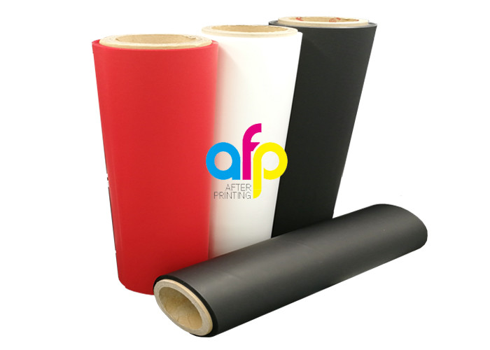 China Red 35 Micron Matte Lamination Film Roll Eco Friendly Soft Touch Material wholesale