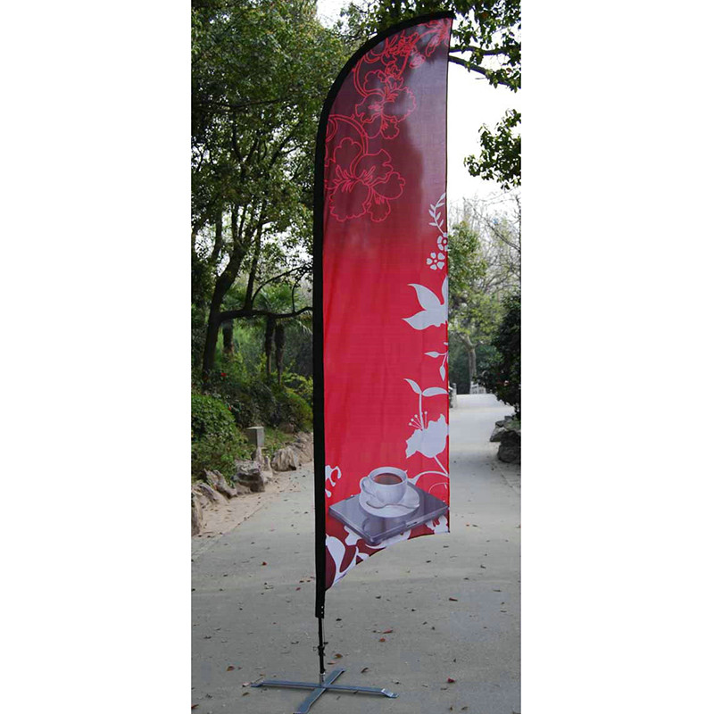 China Promotion Feather Flag Banners Feather banner stands beach falg pole wholesale