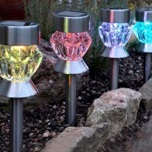 China Outdoor Solar Garden Stake Lights,Multi-Color Changing LED Garden Solar Lawn Lights wholesale
