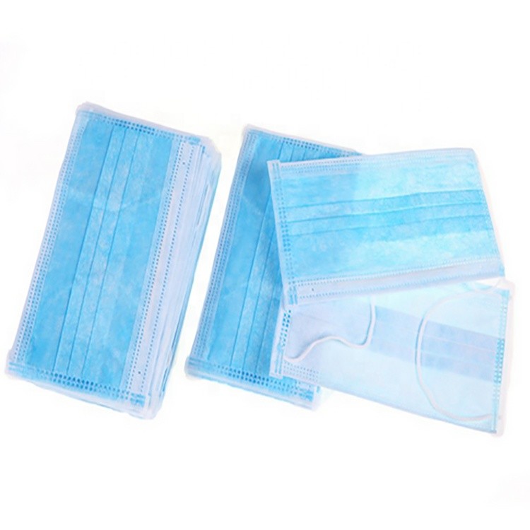 China Daily Use 3 Ply Disposable Face Mask Blue Color Earloop Low Resistance To Breathing wholesale