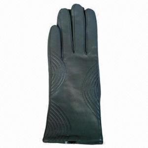 China Leather Gloves with Wool and Acrylic Lining wholesale
