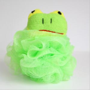 China Baby animal shaped cloth towel material bath sponge loofah mesh puff shower sponge wholesale