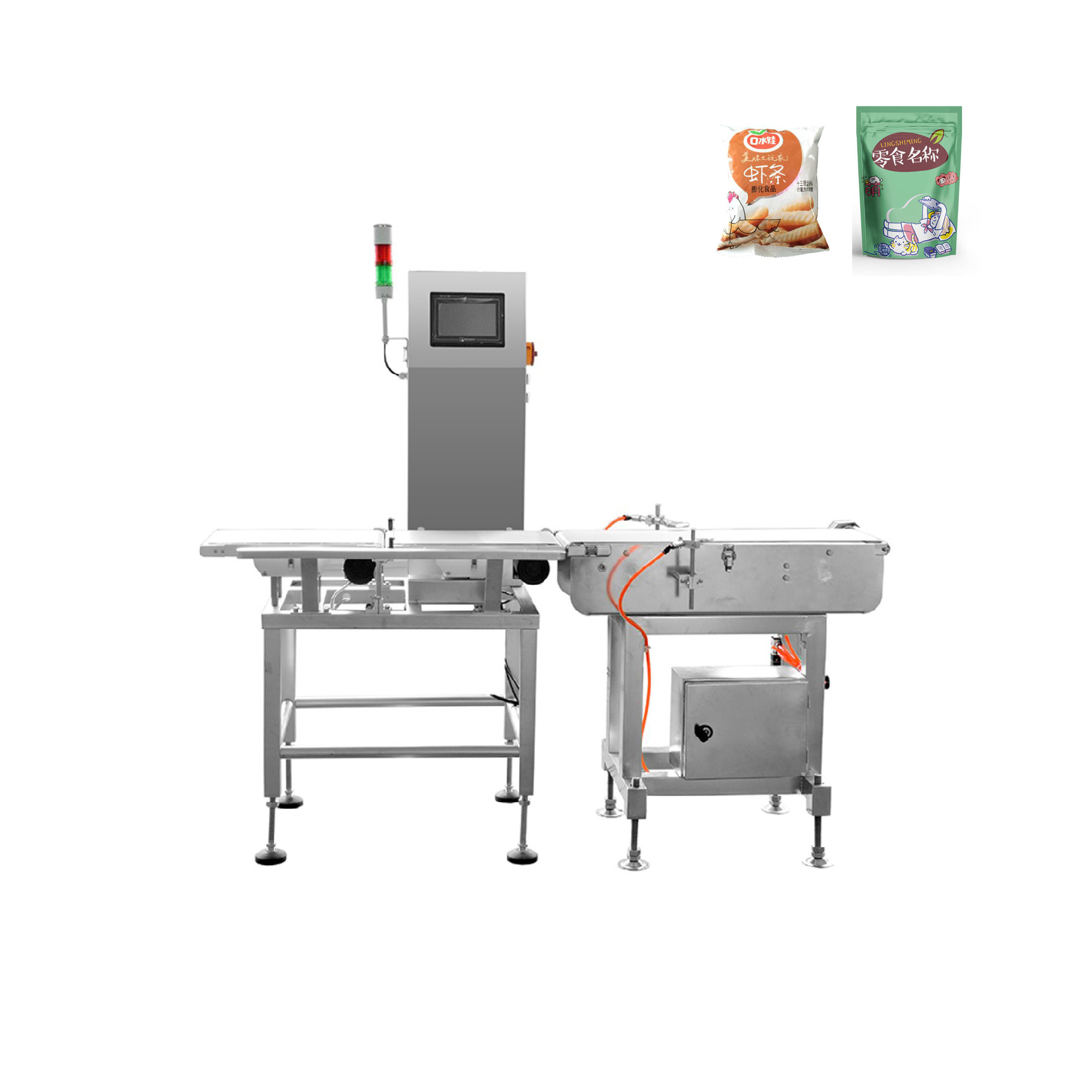 China Automatic 304ss Frame Check Weigher Machine With Air Blow Rejection wholesale