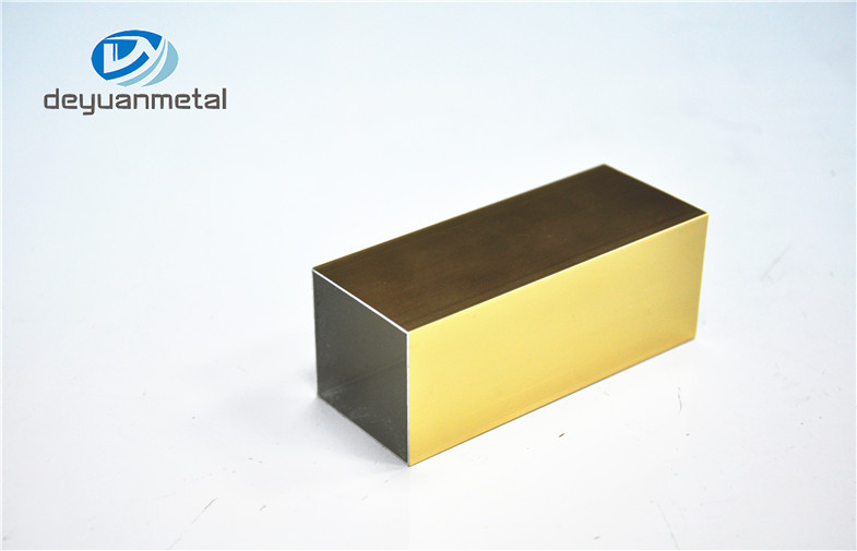 China Polishing Golden Aluminium Extrusion Profile For Decoration With Alloy 6063 wholesale