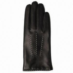 China Leather Gloves for Daily Use, with Wool and Acrylic Lining wholesale