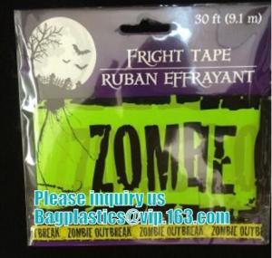 China Halloween Caution Tape , Custom Printing Caution Tape Halloween Banner,Halloween Caution Tape zebra tape bagease pack wholesale