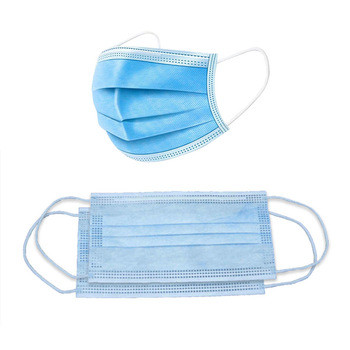 China Light Blue Disposable Mask , Eco Friendly Custom Hospital Masks wholesale