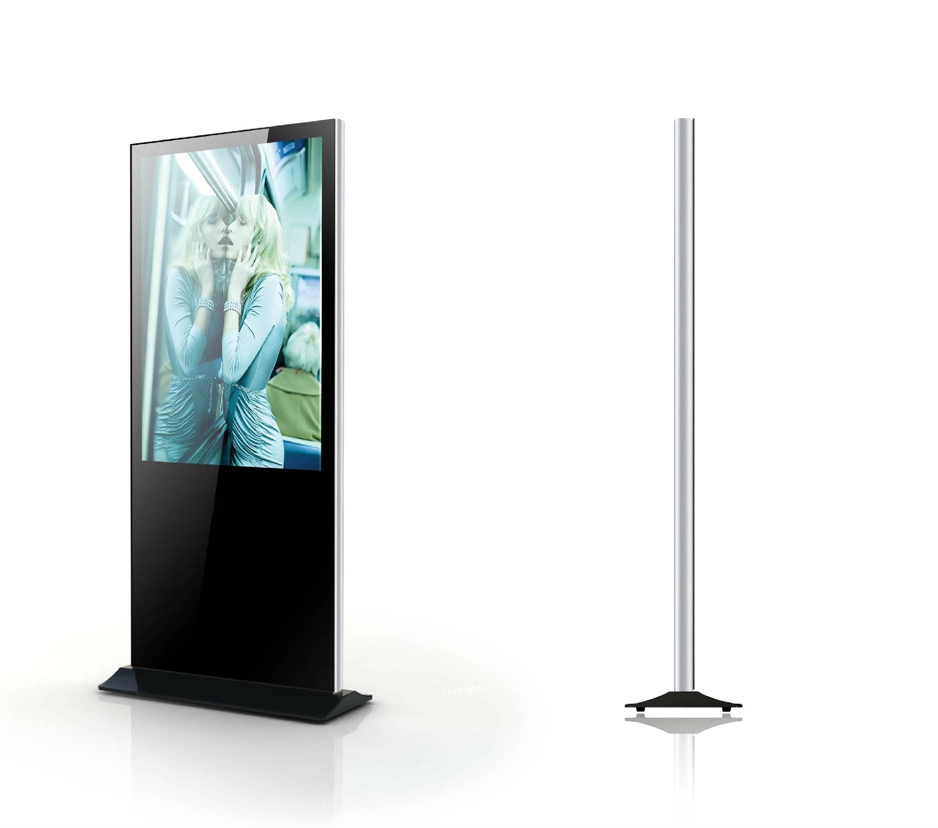 China 55 Inches 140mm Thick Floor Standing Touch Screen Kiosk With Live Broadcast wholesale