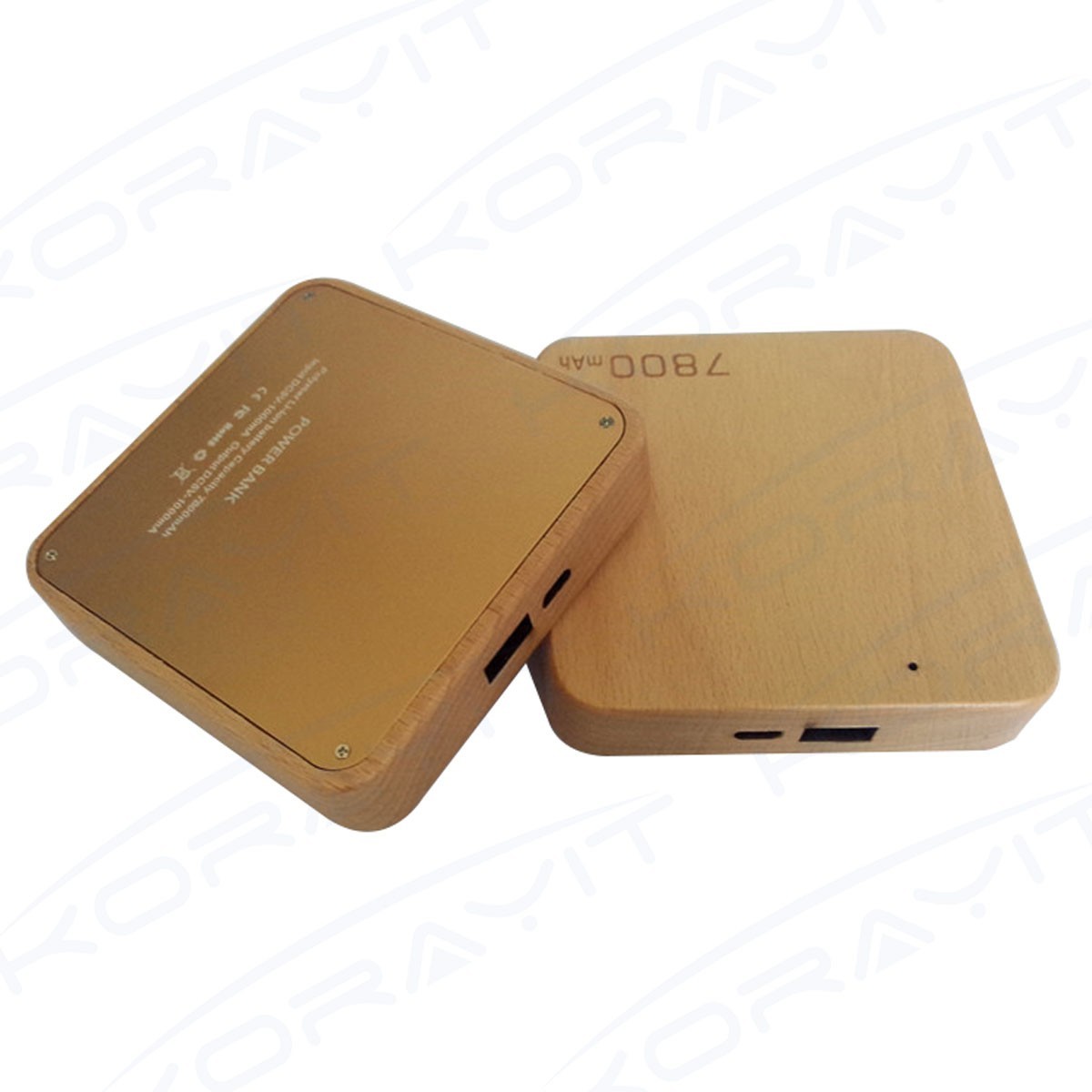 China Wood Box Shape Power Bank 5200mAh,External Battery Pack Promotional Gifts wholesale