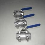 3-pc stainless steel ball valves FULL PORT 1000WOG,PN63 NPT BSPP BSPT API598 304
