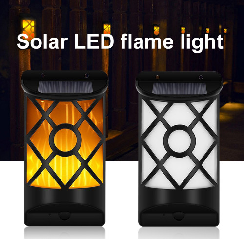 China Outdoor Bright  Flame Lights 66LED Solar Panel Powered LED Flame Garden Lights wholesale