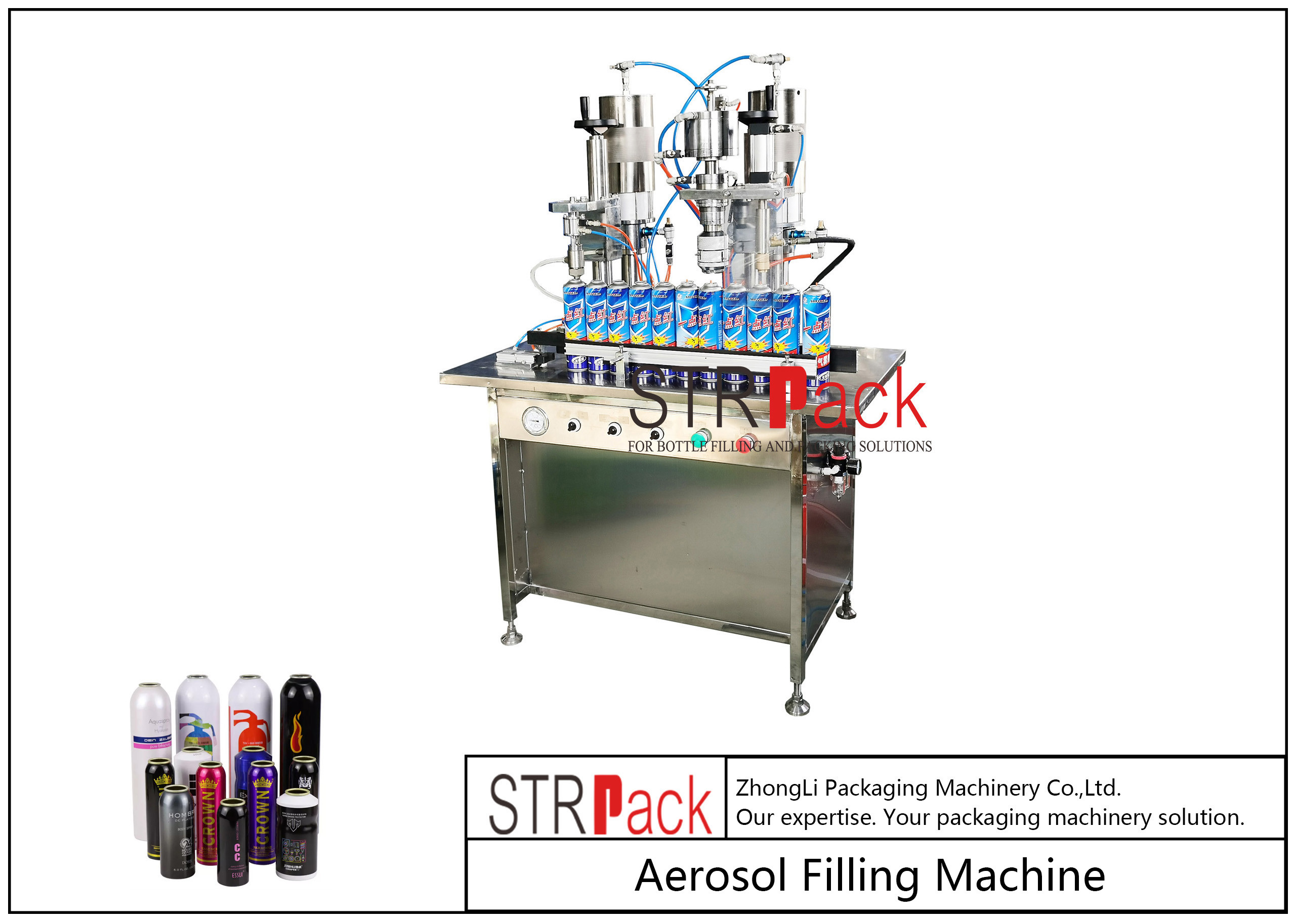 China 20 - 450ml Semi Automatic Gas Aerosol Filling Machine For Spray Paint Manual Cans wholesale