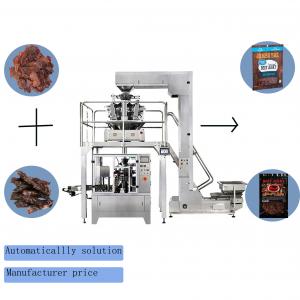 China Beef Jerky Dried Meat Packing Zip Lock Premade Bag Packaging Machine wholesale