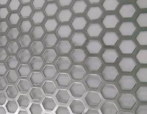 China Hexagonal Hole Perforated Metal Perforated Aluminum Sheet 2mm thick 3003 5005 5052 6061 3004 wholesale
