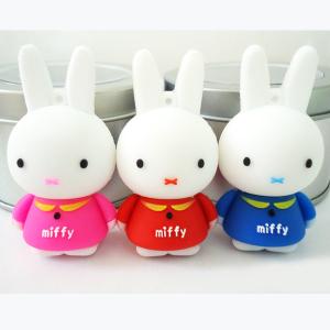 China 4GB Miffy Rabbit Cartoon USB Flash Drives, Animal Soft PVC USB Memory wholesale
