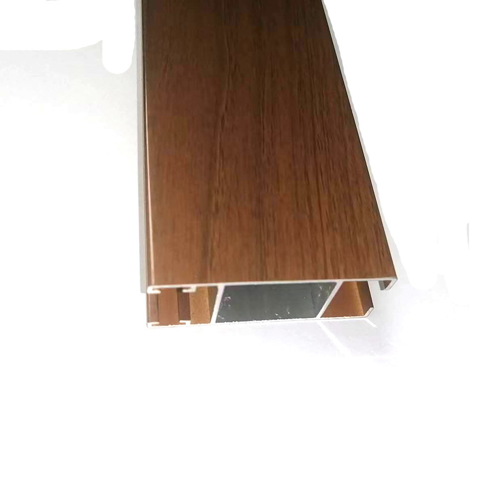 China 2.0mm Thickness 6063 Wood Grain Aluminium Profiles For Windows And Doors wholesale