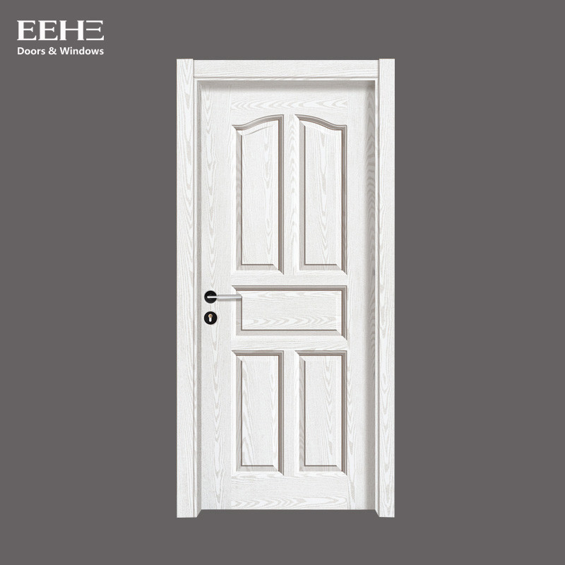 China Customized Size Panel PVC Coated Wooden Doors With Pattern 40-45mm Leaf wholesale