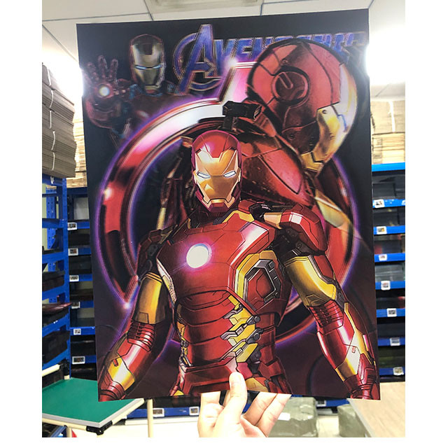 China Eco Friendly 3D Lenticular Poster Wall Art Flip Marvel Comics The Avengers 12" X 16" wholesale