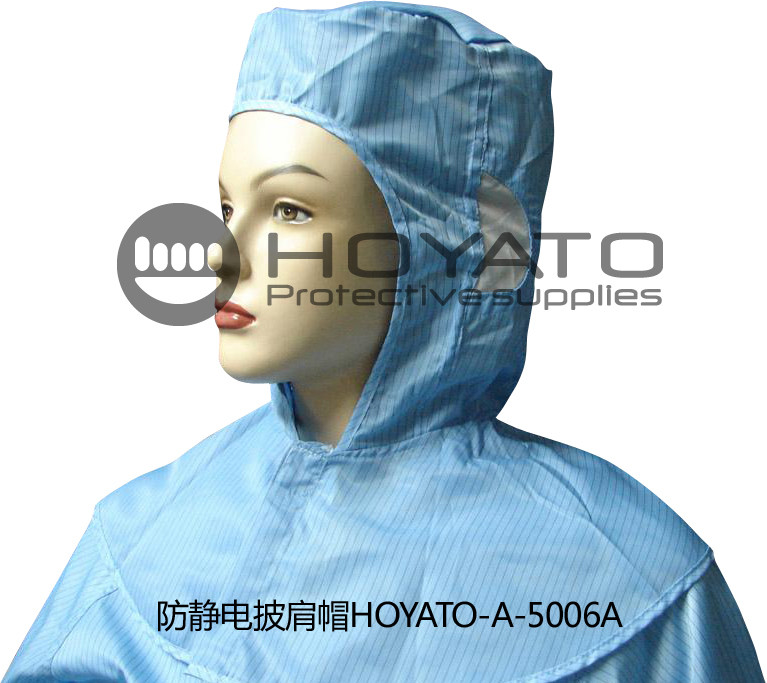 China Germicidal Clean Room Garments Anti Static ESD Shawl Hat With Good Air Tightness wholesale