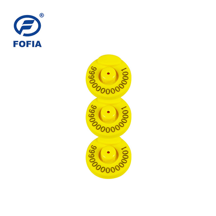 China FOFIA LF RFID Electronic Ear Tag Animal Cattle Animal ID29mm Diameter wholesale