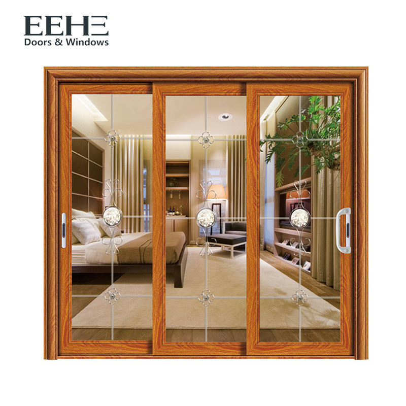China Space Saving Aluminum Frame Sliding Glass Doors For Residential Color Optional wholesale