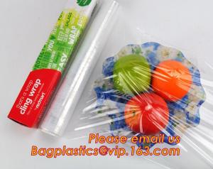 China Waterproof transparent pe pvc 12mic 30cm customized food wrap,China stretch cling wrap manufacturer pe food wrap with wholesale