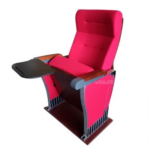 China Foldable Audience Seating PU Molded Foam Anti Stained Auditorium Chairs With Writing Board wholesale